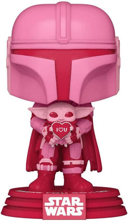 Star Wars Valentine's Day Funko Pop The Mandalorian Bobble Head Exclusive 498 - thetoyfever