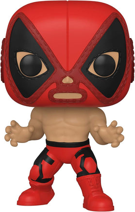 Marvel: Luchadores Funko POP - Deadpool, Multicolor, Standard 712 Bobble-Head Figure - thetoyfever