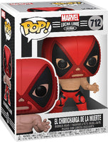Marvel: Luchadores Funko POP - Deadpool, Multicolor, Standard 712 Bobble-Head Figure - thetoyfever