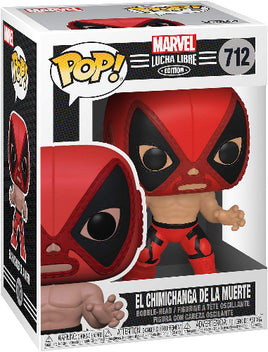 Marvel: Luchadores Funko POP - Deadpool, Multicolor, Standard 712 Bobble-Head Figure - thetoyfever