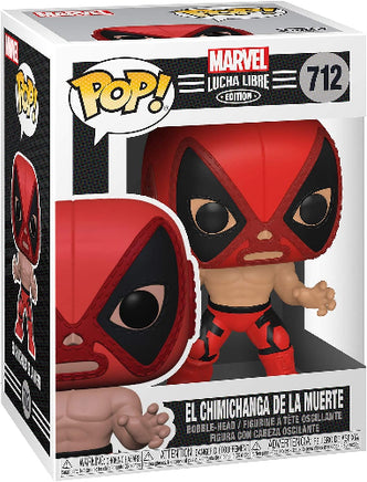 Marvel: Luchadores Funko POP - Deadpool, Multicolor, Standard 712 Bobble-Head Figure - thetoyfever