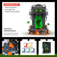 LED Light Up Skull Gate  Building Blocks 1144PCS
