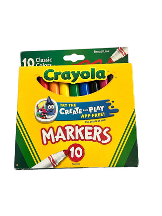 Crayola Classic Colors Broad Line Markers 10 Markers in 3 Pack Non-Toxic