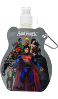DC Super Hero Portable Water Bottle with Key Ring Grey Color - thetoyfever