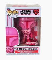 Star Wars Valentine's Day Funko Pop The Mandalorian Bobble Head Exclusive 498 - thetoyfever